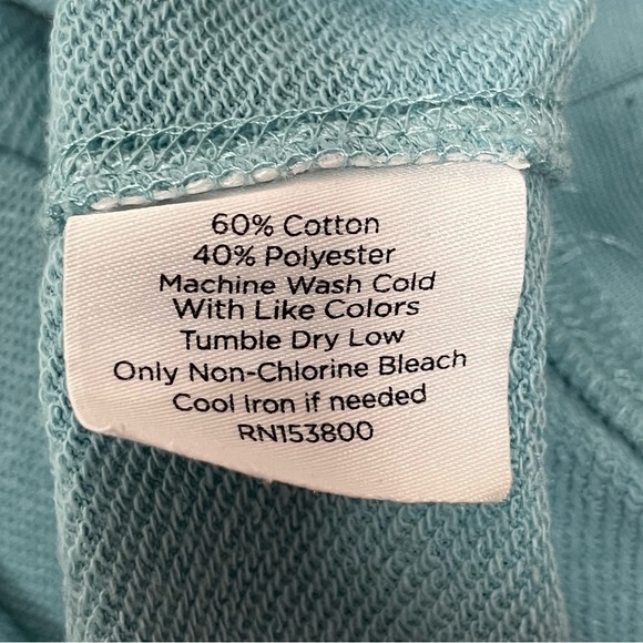 Ivory Ella Sweatshirt Size Medium Blue Pullover Embroidered Crew Neck - Picture 11 of 11